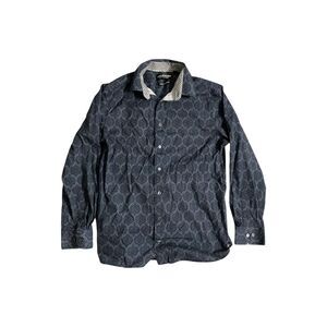 Nick Graham Blue Modern Fit Stretch Shirt 16/34